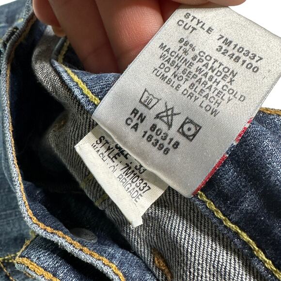 Lucky Jeans Bootcut Short Length Style 7M10337 Dark Wash boot Men's sz 33 x 30 - Picture 7 of 7